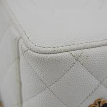 Load image into Gallery viewer, CHANEL Coco Casino Small Quilted Caviar Leather Chain Vanity Case White
