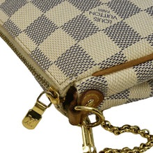 Load image into Gallery viewer, LOUIS VUITTON Pochette Eva Damier Azur Crossbody Clutch Bag White
