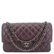 Load image into Gallery viewer, CHANEL Classic Flap Medium Quilted Leather Shoulder Bag Purple
