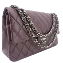Load image into Gallery viewer, CHANEL Classic Flap Medium Quilted Leather Shoulder Bag Purple
