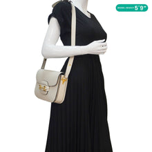 Load image into Gallery viewer, GUCCI Horsebit 1955 Small Leather Shoulder Bag White 602204
