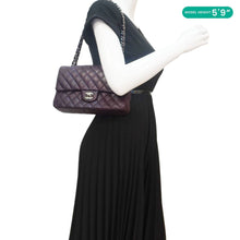 Load image into Gallery viewer, CHANEL Classic Flap Medium Quilted Leather Shoulder Bag Purple
