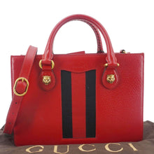 Load image into Gallery viewer, GUCCI Animalier Leather Top Handle Crossbody Bag Red 431277
