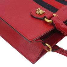 Load image into Gallery viewer, GUCCI Animalier Leather Top Handle Crossbody Bag Red 431277
