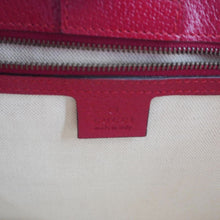Load image into Gallery viewer, GUCCI Animalier Leather Top Handle Crossbody Bag Red 431277

