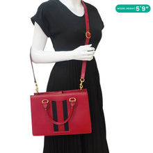 Load image into Gallery viewer, GUCCI Animalier Leather Top Handle Crossbody Bag Red 431277
