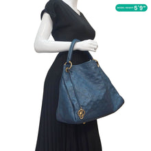Load image into Gallery viewer, LOUIS VUITTON Artsy MM Monogram Empreinte Leather Hobo Bag Navy Blue

