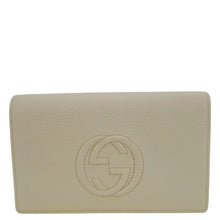 Load image into Gallery viewer, GUCCI Soho Leather Wallet On Chain Clutch Crossbody Bag Cream 598211
