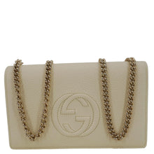 Load image into Gallery viewer, GUCCI Soho Leather Wallet On Chain Clutch Crossbody Bag Cream 598211
