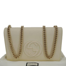Load image into Gallery viewer, GUCCI Soho Leather Wallet On Chain Clutch Crossbody Bag Cream 598211
