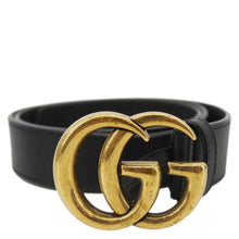 Load image into Gallery viewer, GUCCI GG Buckle Leather Belt Black 525040 Size 85/34
