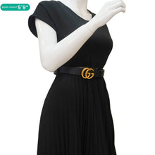 Load image into Gallery viewer, GUCCI GG Buckle Leather Belt Black 525040 Size 85/34
