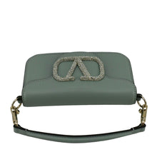 Load image into Gallery viewer, VALENTINO Jewel Logo Loco Small Leather Shoulder Bag Green
