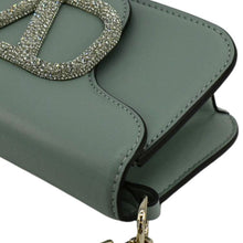 Load image into Gallery viewer, VALENTINO Jewel Logo Loco Small Leather Shoulder Bag Green
