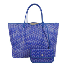 Load image into Gallery viewer, GOYARD Saint Louis PM Chevron Print Canvas Tote Bag Blue
