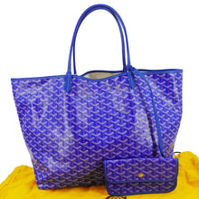 Load image into Gallery viewer, GOYARD Saint Louis PM Chevron Print Canvas Tote Bag Blue
