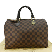 Load image into Gallery viewer, LOUIS VUITTON Speedy 30 Damier Ebene Satchel Bag Brown
