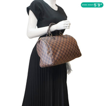 Load image into Gallery viewer, LOUIS VUITTON Speedy 30 Damier Ebene Satchel Bag Brown
