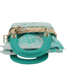 Load image into Gallery viewer, CHRISTIAN DIOR Lady Dior Mini Wicker Oblique Shoulder Bag Green
