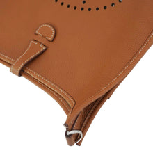 Load image into Gallery viewer, HERMES Evelyne PM Clemence Leather Crossbody Bag Brown
