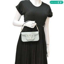 Load image into Gallery viewer, VALENTINO Jewel Logo Loco Small Leather Shoulder Bag Green
