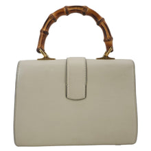 Load image into Gallery viewer, GUCCI Dionysus Bamboo Medium Leather Top Handle Shoulder Bag White 448075
