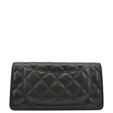 Load image into Gallery viewer, CHANEL Bifold Quilted Caviar Leather Long Wallet Black
