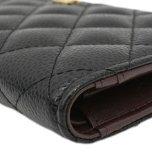 Load image into Gallery viewer, CHANEL Bifold Quilted Caviar Leather Long Wallet Black
