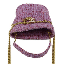 Load image into Gallery viewer, CHANEL Pending CC Tweed Enamel Drawstring Tote Bucket Bag Pink
