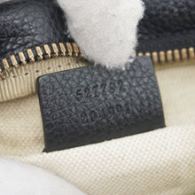 Load image into Gallery viewer, GUCCI Logo Print Small Grained Calfskin Leather Belt Bag Black 527792

