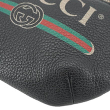 Load image into Gallery viewer, GUCCI Logo Print Small Grained Calfskin Leather Belt Bag Black 527792
