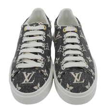 Load image into Gallery viewer, LOUIS VUITTON TimeOut Monogram Denim Sneakers Bicolor Size 36
