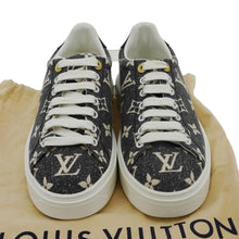 Load image into Gallery viewer, LOUIS VUITTON TimeOut Monogram Denim Sneakers Bicolor Size 36
