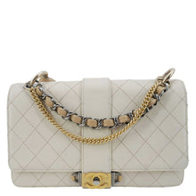 Load image into Gallery viewer, CHANEL CC Flap Quilted Leather Chain Crossbody Bag White
