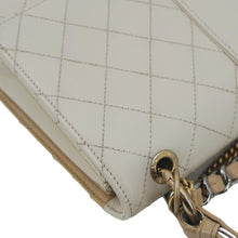 Load image into Gallery viewer, CHANEL CC Flap Quilted Leather Chain Crossbody Bag White
