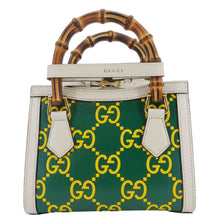 Load image into Gallery viewer, GUCCI Diana Mini GG Monogram Calfskin Leather Tote Bag Green 655661
