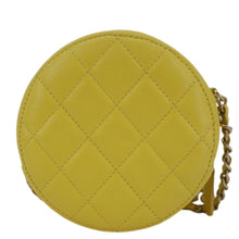 Load image into Gallery viewer, CHANEL Crystal CC Round Quilted Caviar Leather Chain Crossbody Bag Yellow
