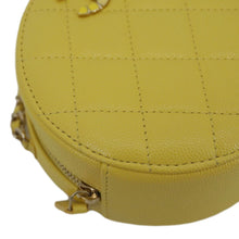 Load image into Gallery viewer, CHANEL Crystal CC Round Quilted Caviar Leather Chain Crossbody Bag Yellow
