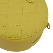 Load image into Gallery viewer, CHANEL Crystal CC Round Quilted Caviar Leather Chain Crossbody Bag Yellow
