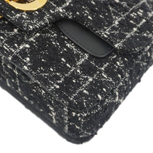 Load image into Gallery viewer, CHRISTIAN DIOR Jolie Small Cannage Tweed Top Handle Shoulder Bag Black
