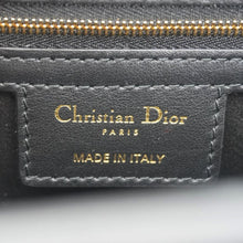 Load image into Gallery viewer, CHRISTIAN DIOR Jolie Small Cannage Tweed Top Handle Shoulder Bag Black
