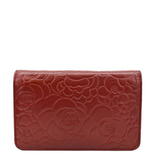 Load image into Gallery viewer, CHANEL Camellia Wallet On Chain Leather Crossbody Bag Red
