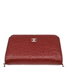 Load image into Gallery viewer, CHANEL Camellia Wallet On Chain Leather Crossbody Bag Red
