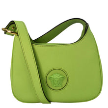 Load image into Gallery viewer, VERSACE La Medusa Leather Hobo Bag Green
