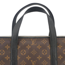 Load image into Gallery viewer, LOUIS VUITTON Kitan Monogram Macassar Canvas Top Handle Bag Brown
