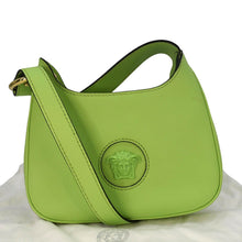 Load image into Gallery viewer, VERSACE La Medusa Leather Hobo Bag Green
