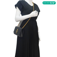 Load image into Gallery viewer, YVES SAINT LAURENT Kate Medium Grain De Poudre Leather Crossbody Bag Black
