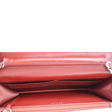 Load image into Gallery viewer, CHANEL Camellia Wallet On Chain Leather Crossbody Bag Red
