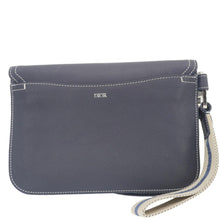 Load image into Gallery viewer, CHRISTIAN DIOR Saddle Leather Wristlet Navy Blue.
