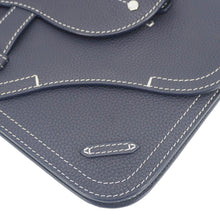 Load image into Gallery viewer, CHRISTIAN DIOR Saddle Leather Wristlet Navy Blue.
